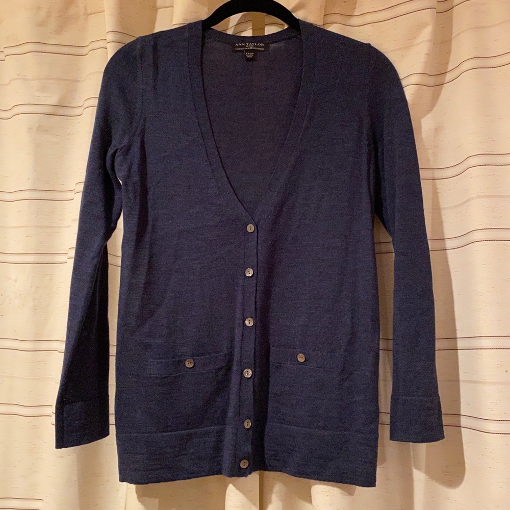 Ann Taylor cardigan, navy